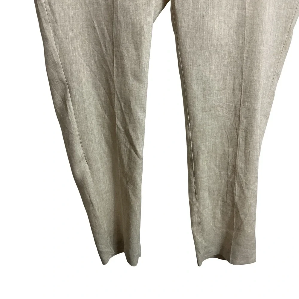H&M Size 46R Natural 100% Linen‎ Slim Fit Men's Suit Pants NEW Lightweight